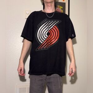 Portland Trail Blazers Black Graphic Tee - Men's Short Sleeve Shirt